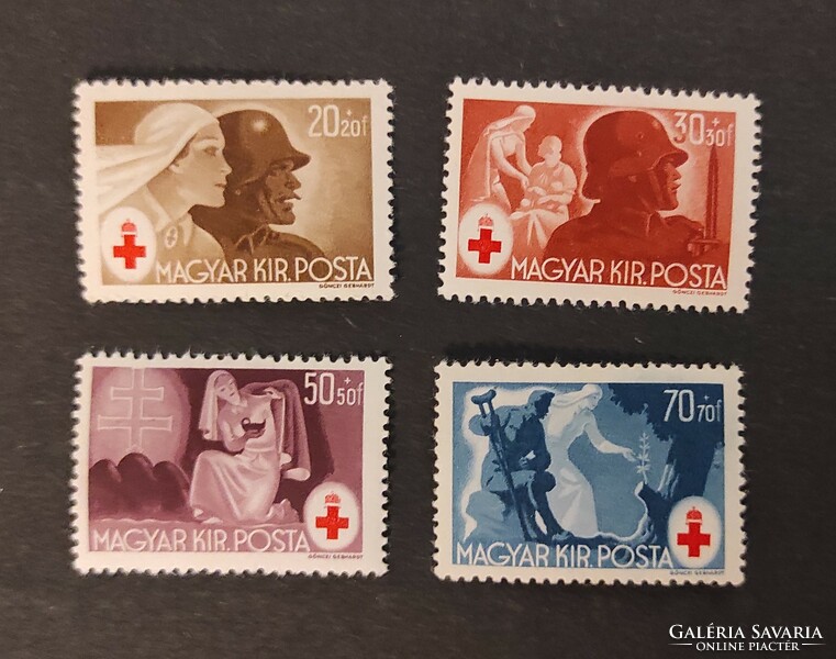 1942. Vöröskereszt ( I.) sor ** (postatiszta) enyhe törés