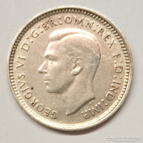 Australia vi. George .500 Silver 3 pence 1942. (H/39)