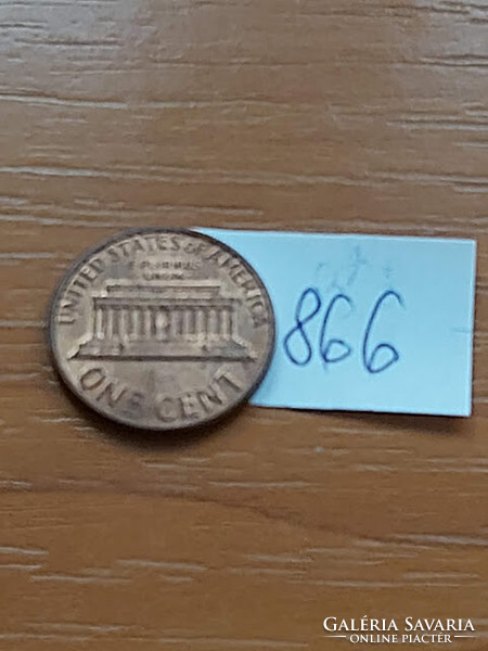 Usa 1 cent 1980 abraham lincoln, copper-zinc 866