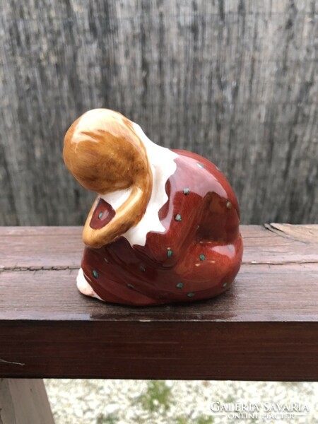 Bodrogkeresztur ceramic little girl