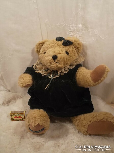 Teddy bear - 40 x 25 cm - hard body - plush - from collection - Austrian - exclusive - flawless