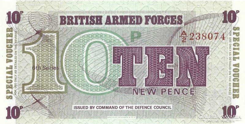 10 pence 1972 6. széria UNC Anglia Katonai Military