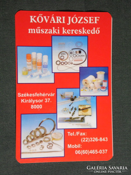 Kártyanaptár, Kővári József műszaki kereskedő, Székesfehérvár, 2000, (6)