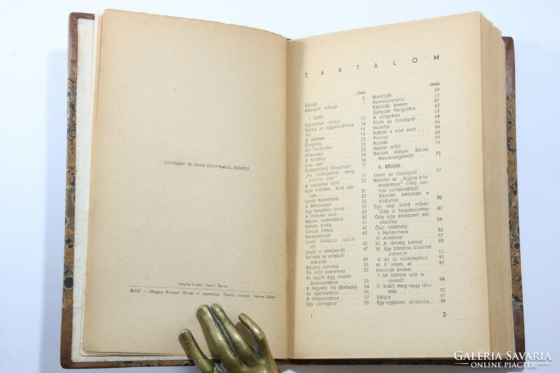 Füst's milan poems - copy dedicated to Zoltán Zelk - in bibliophile half-leather binding !!