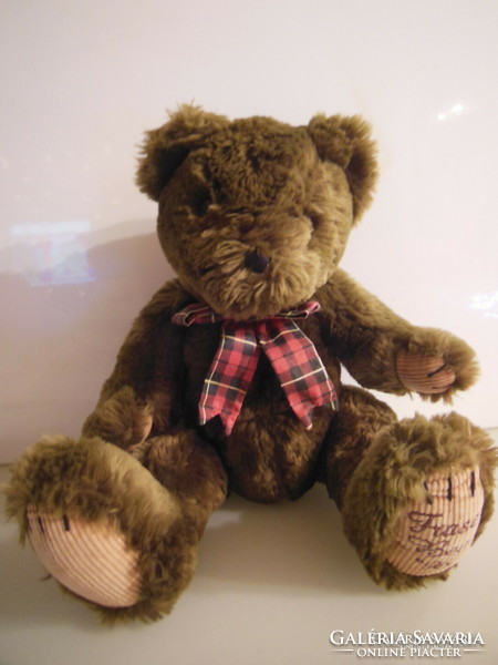 Teddy bear - 43 x 26 cm - year 1996 - fraser bear - plush - from collection - German - exclusive - flawless