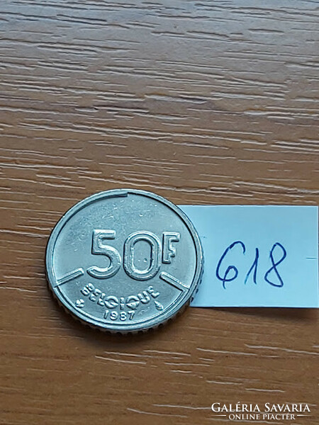Belgium belgique 50 francs 1987 i. King Baudouin, nickel 618