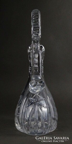 1Q274 beautiful vinegar or oil crystal offering with pouring plug 22 cm