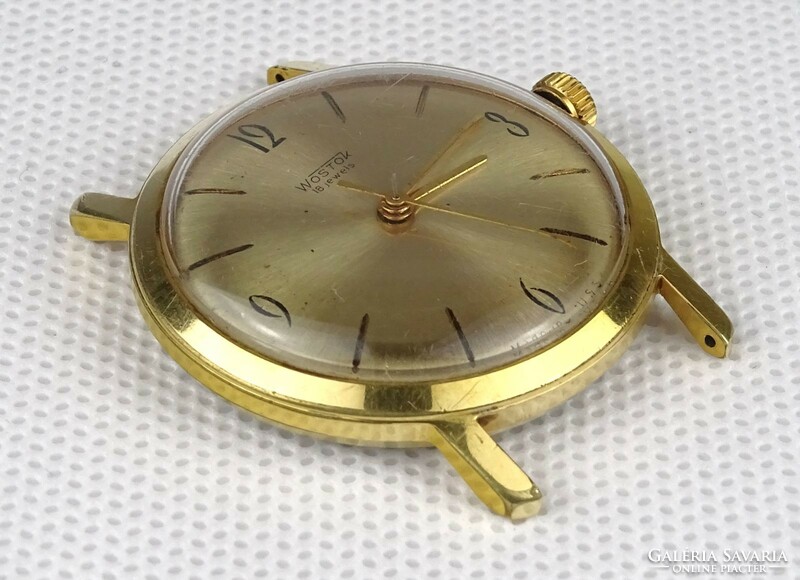 1Q321 Old Russian Gold Plated Men's Wostok Watch Works!