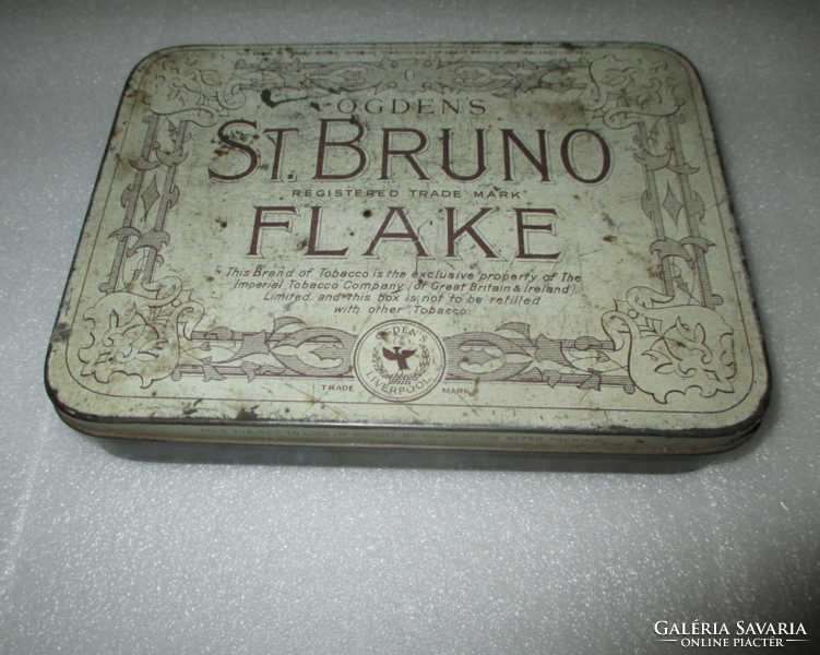St. Bruno flake metal cigarette box
