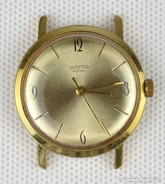 1Q321 Old Russian Gold Plated Men's Wostok Watch Works!