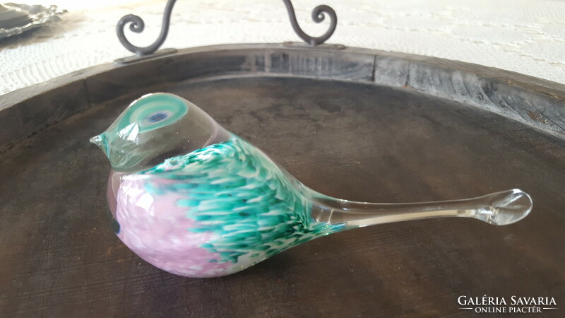 Nice glass bird, shelf decoration, paperweight