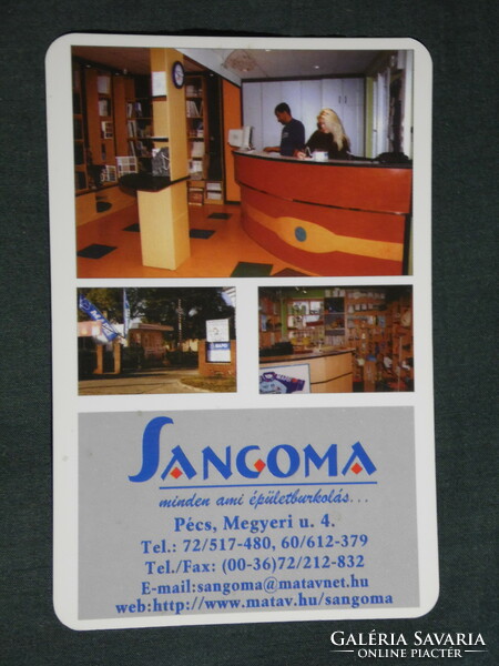 Card calendar, sangoma building covering materials, tile shop, Pécs, 2001, (6)
