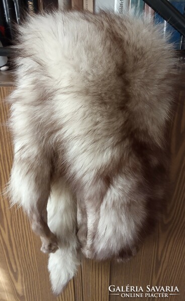 Fur stole silver fox fur fur collar stole scarf full fox fur