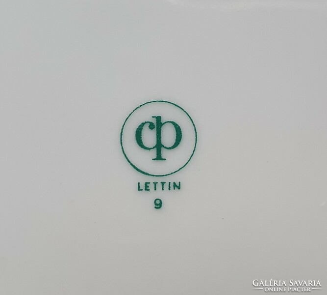 CP Lettin német porcelán kávés teás reggeliző szett csésze csészealj kistányér tányér