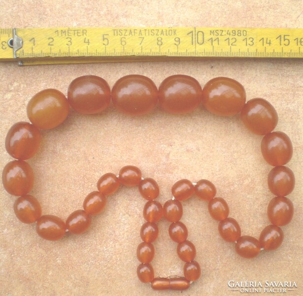 Amber chain, 85 g, 58 cm, women's jewelry
