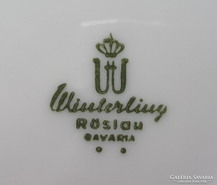 Winterling Röslau Bavaria német porcelán szószos mártásos tál kínáló kockás kocka minta