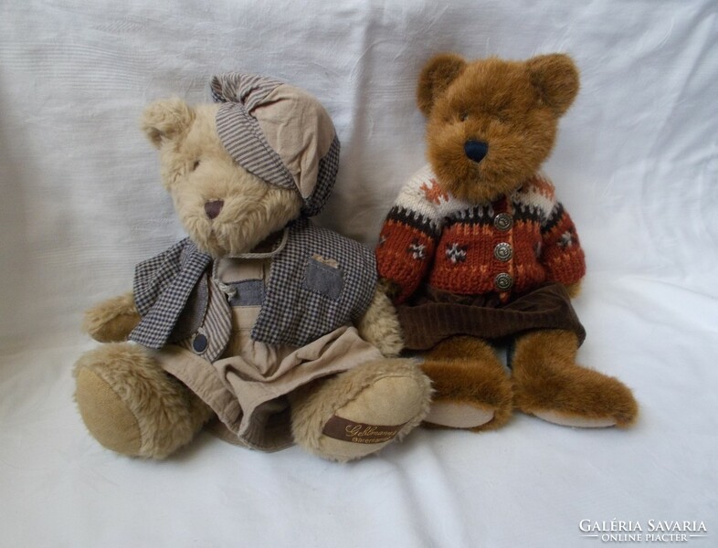 Retro, vintage teddy bear plush figure 2 pcs