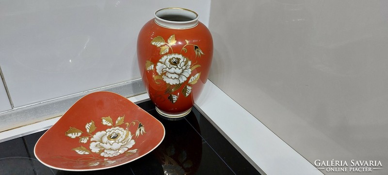 German porcelain vase set