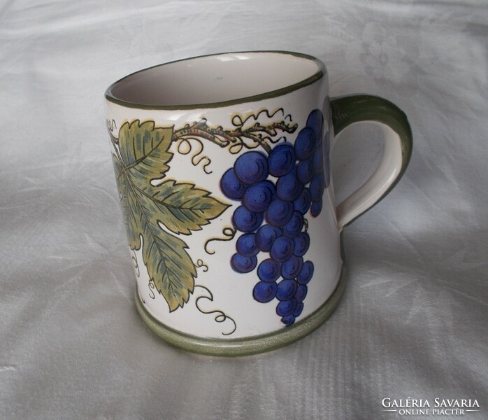 Grape pattern mug, pitcher, glass