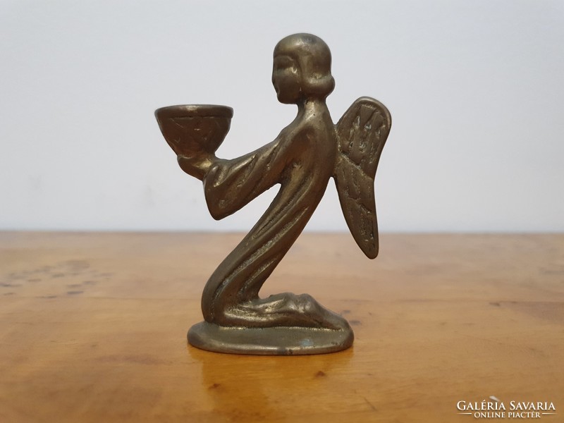 Bronze candlestick angel