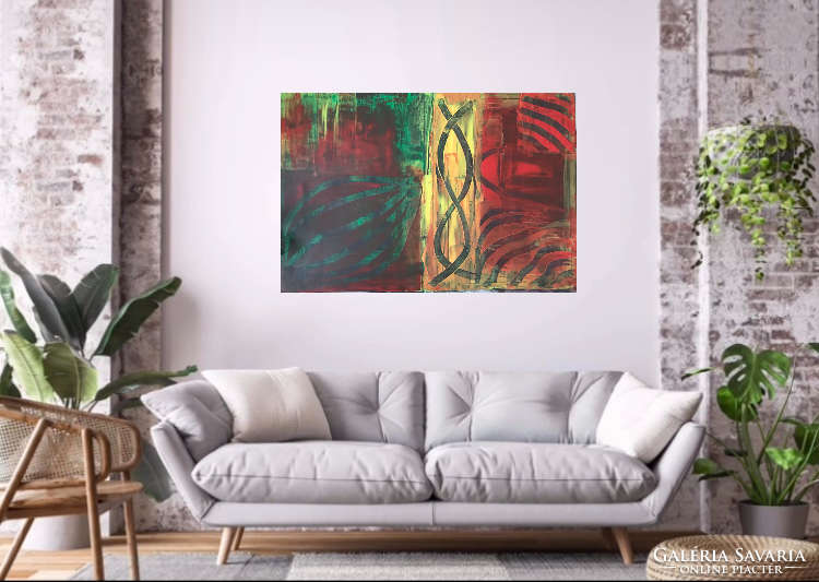 New day 120cm x 80cm abstract unique picture