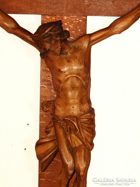 Large cross, corpus, crucifix in excellent condition; approx. From the year 1900