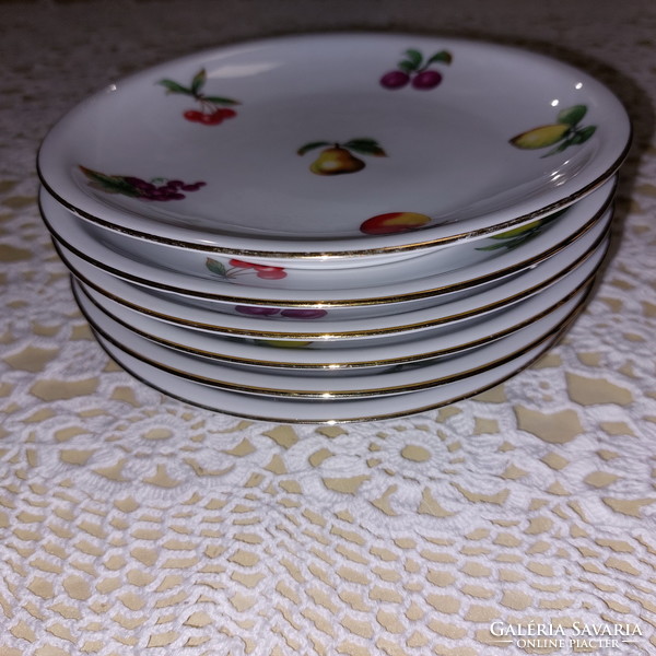 Zsolnay fruit pattern cake plates
