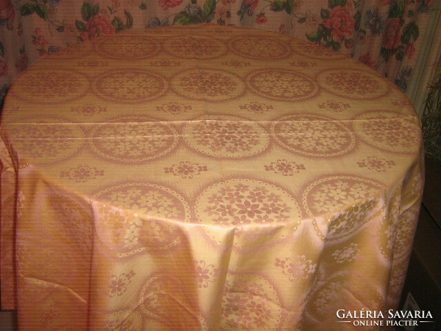 Wonderful golden yellow silk tablecloth new
