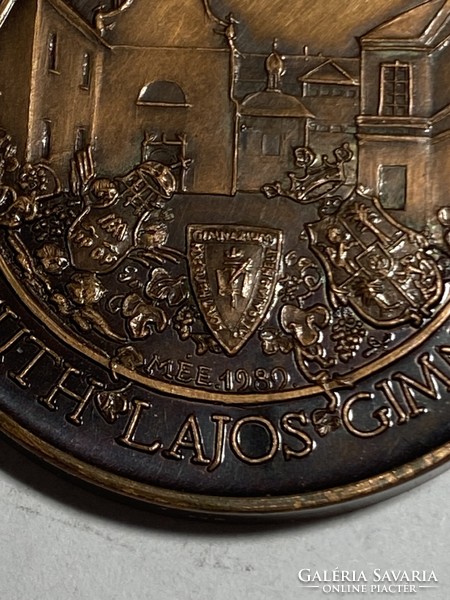 200 Years of Sátoraljaújhely Lajos Kossuth High School 1989 commemorative medal bronze