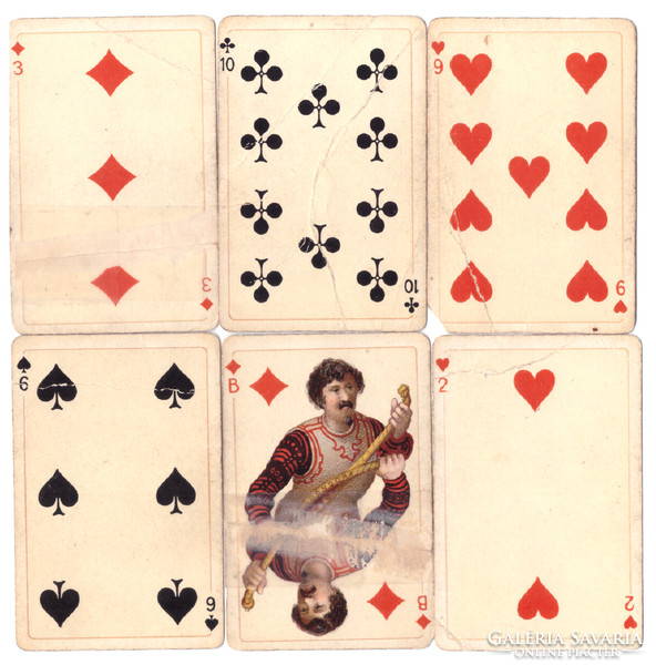 279. Pasziánsz kártya Dondorf Négy kontinens 52 lap 1910 körül 43 X 65 mm