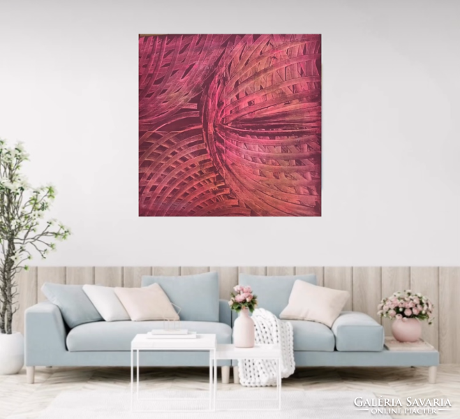 Dynamic time ribs 1m x 1m abstract unique contemporary image