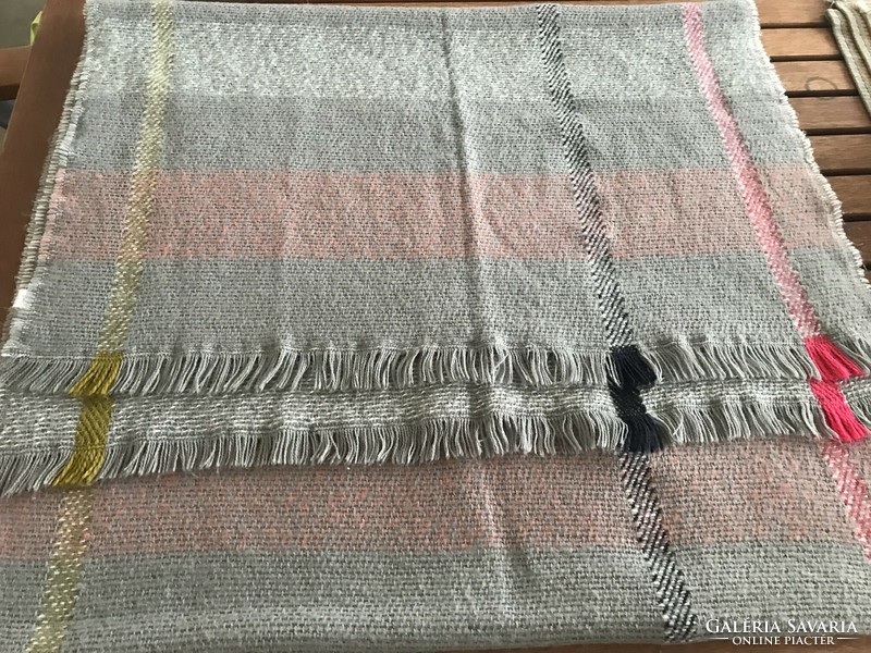 Double-sided scarf made of viscose and wool, 200 x 60 cm