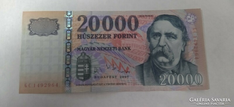 Rare 20,000 HUF banknote 2007 gc in nice pharmacy condition collector's items!