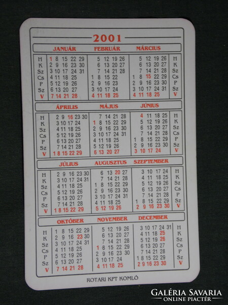 Card calendar, pote children's clinic, Pécs, foundation for children with epilepsy, 2001, (6)