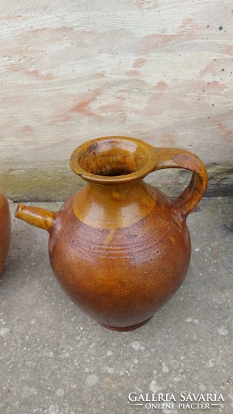 Folk ceramic glazed jug