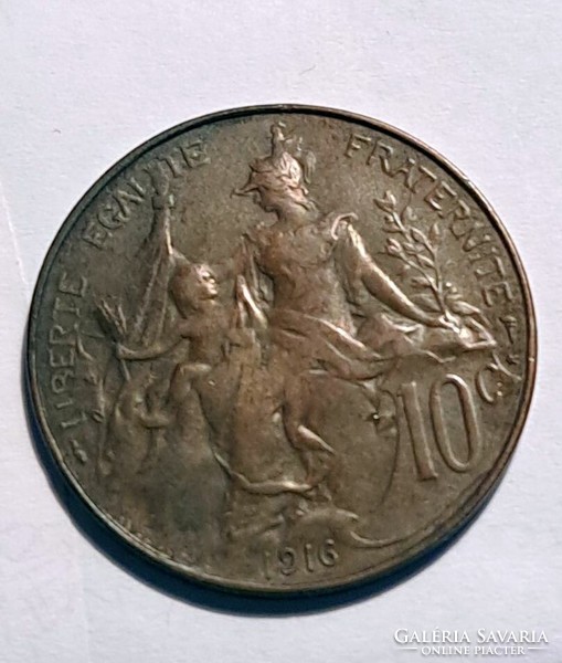 Franciaország 1916. 10c bronz, Madrid-i veret
