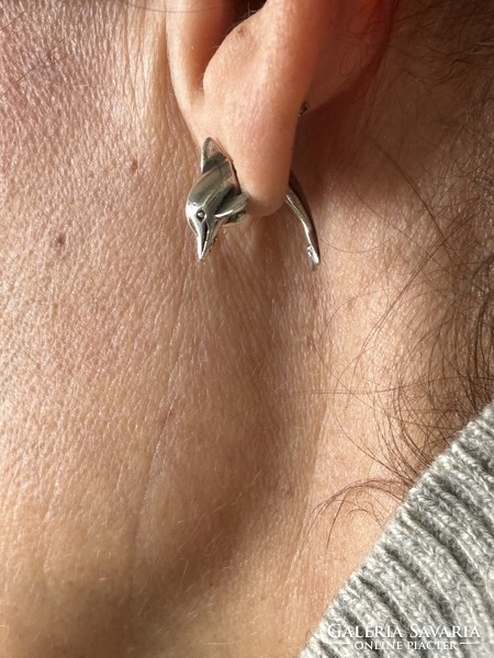 Silver 925 dolphin earrings and 45-year-old ring! All parts are silver! The earrings are 4 grams, the ring is 0.7