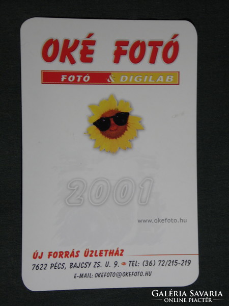 Card calendar, new source department store, OK photo shop, Pécs, 2001, (6)