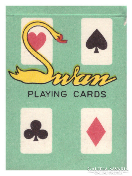 285. Pasziánsz kártya Nemzetközi kártyakép Swan Kína 52 lap + 2 joker 42 X 58 mm