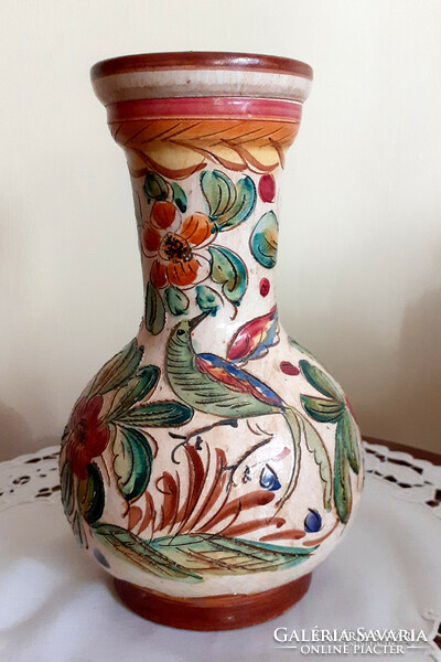 Gyönyörű olasz Deruta kerámia váza.20 cm