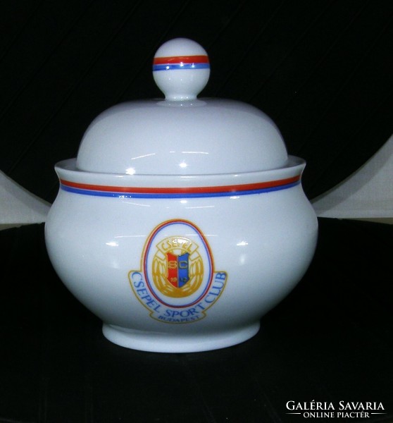 Sugar bowl - Csepel sport club - Hólloháza porcelain