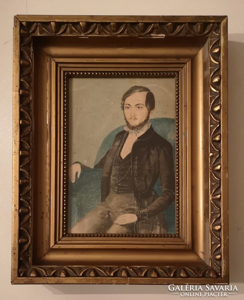 Portrait of a nobleman. Antique, 19th century watercolor.