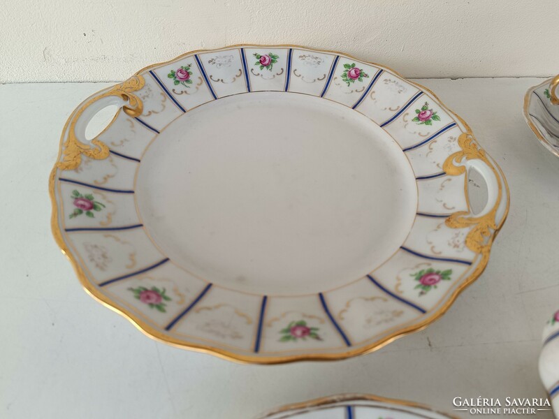 Antique peace Biedermeier porcelain cake coffee plate cup tableware remnants 541 8396