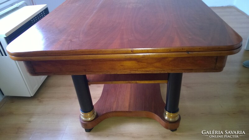 I am waiting for an offer! From 1914, art deco dining table can be opened, copper decoration - civil piece