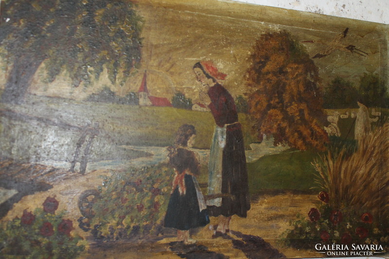 Antique Signed Painting 763