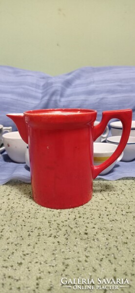 Zsolnay tea pot. With rare indication. Red zsolnay. Better patent
