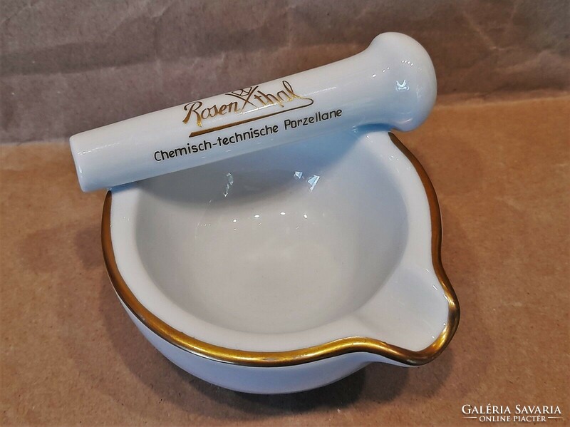 Rosenthal apothecary advertising ashtray in the shape of a mortar