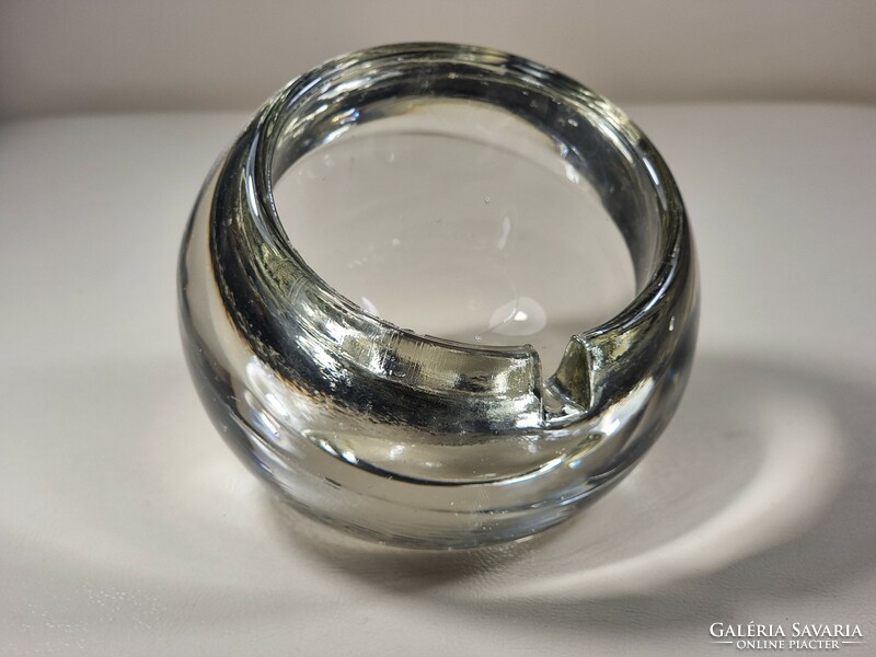 Mcm viking glass orb ashtray rare collector's item
