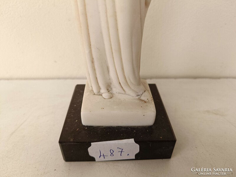 Antik márvány Mária Jézus szobor H Baron jelzéssel márvány talpon sérült 487 8398