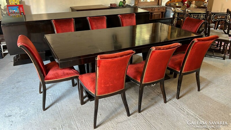 Art-deco dining set for 8 people